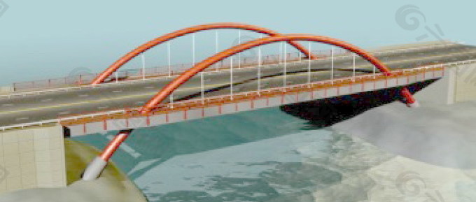 室外模型桥梁3d素材装饰素材 1
