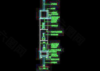 餐厅装饰柜cad详39