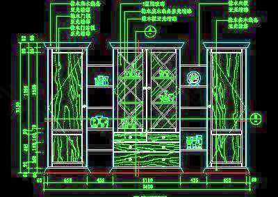 餐厅酒水柜cad详图31