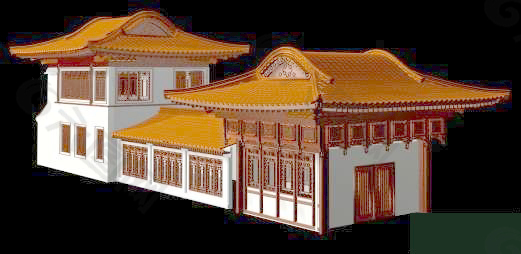 中式建筑3d模型下载3d建筑模型 17