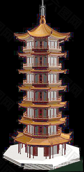 中式建筑3d模型下载3d建筑模型下载 21