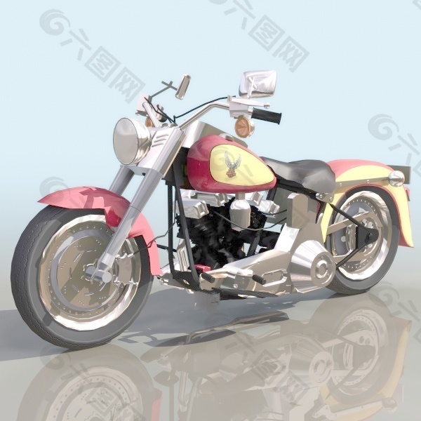 交通运输摩托车3d模型3d模型素材 25