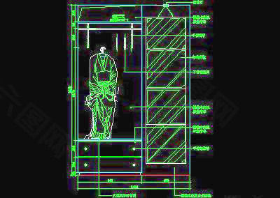 鞋柜、衣帽柜cad详图素材21