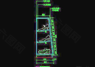 鞋柜、衣帽柜cad详图素材13