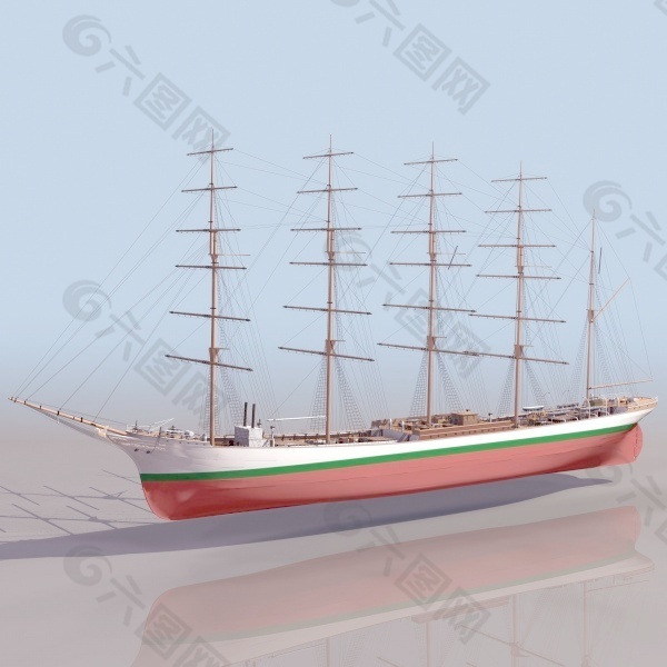 船3d模型下载船素材下载 23