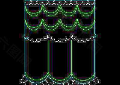 窗帘CAD图块素材34