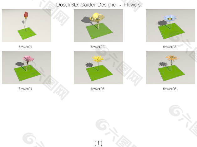 植物公园植物公园设备园林艺术素材植物3d模型 14