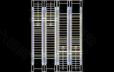 自动扶梯、自动电梯cad模型素材8