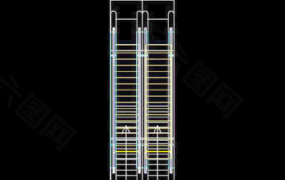 自动扶梯、自动电梯cad模型素材4