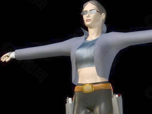 人物女性3d模型设计免费下载人体模型 10