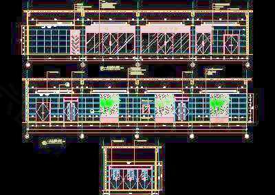 一层走廊立面图-门诊、急诊楼装修CAD施工图