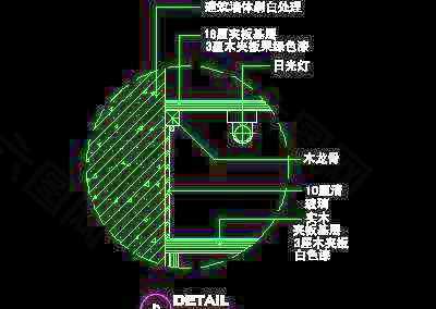 美容美发接待台、工作台装修施工图纸、cad详图素材39