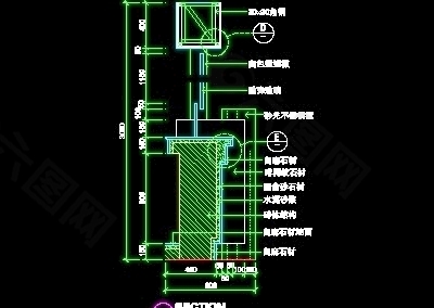 服务台装修施工图纸cad详图素材75