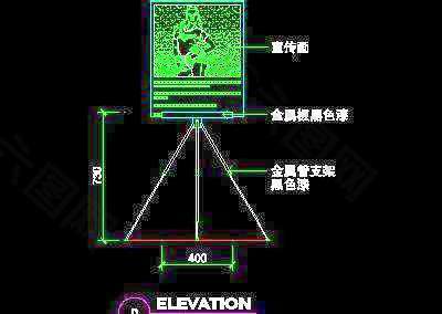 导购牌、电器类图块、服装类图块、化妆品CAD图块详图7