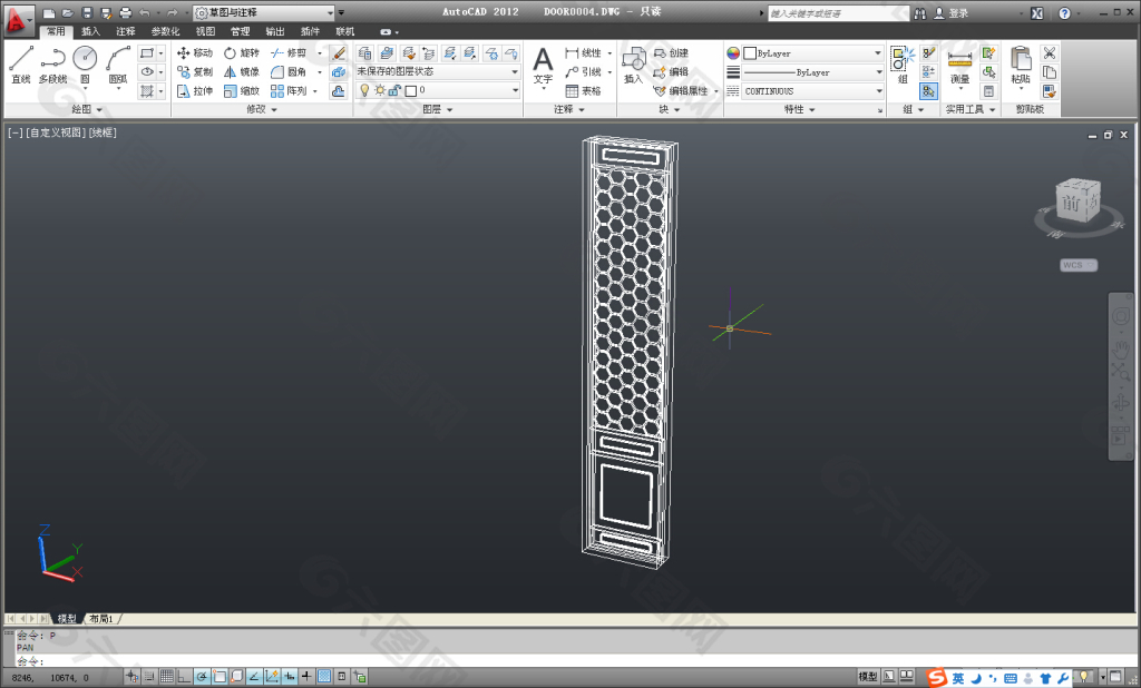 CAD三维复杂欧式门