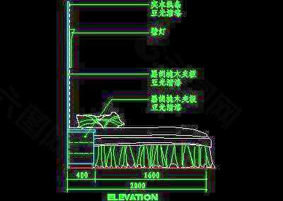 床屏详图、床图块、床屏cad土块素材101