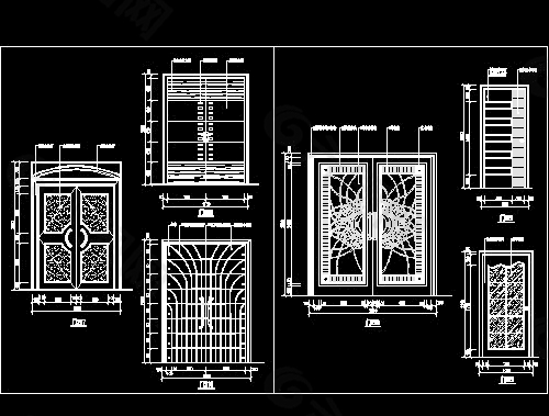 装饰门cad设计施工详图35