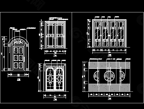 装饰门cad设计施工详图17