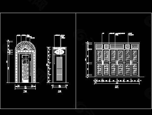 装饰门cad设计施工详图13