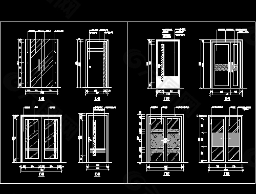 装饰门cad设计施工详图8