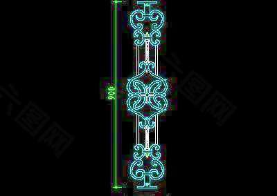 西式栏杆、现代式栏杆、铁艺栏杆CAD图块29