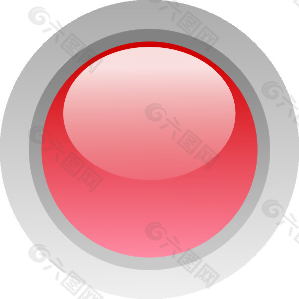 LED（红色）剪贴画圆