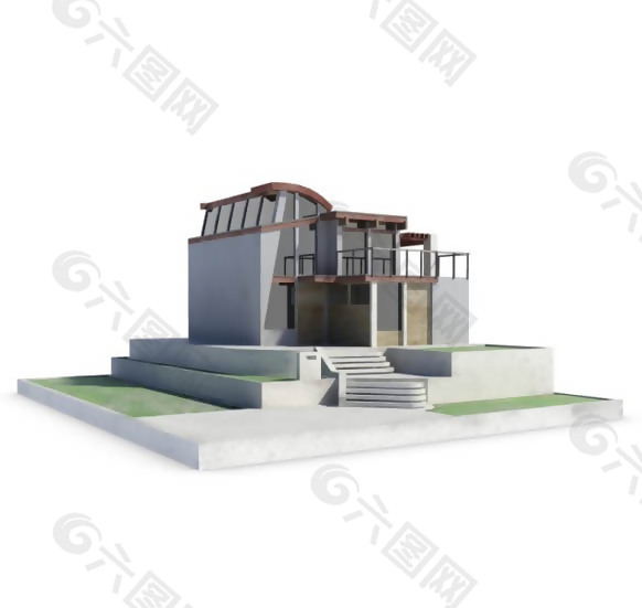 别墅,房子,建筑物3D模型-3