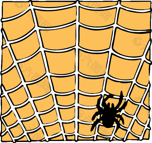 蜘蛛网上的蜘蛛夹艺术