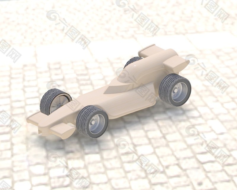 F1的木制玩具车