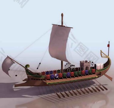 古代战舰3D兵器模型（带材质）免费下载-6