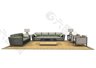 沙发3D现代家具模型21