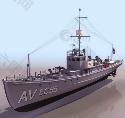 战舰、军舰3dmax模型9