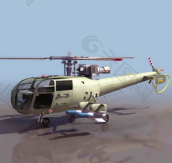 直升飞机-3dmax飞机模型素材13