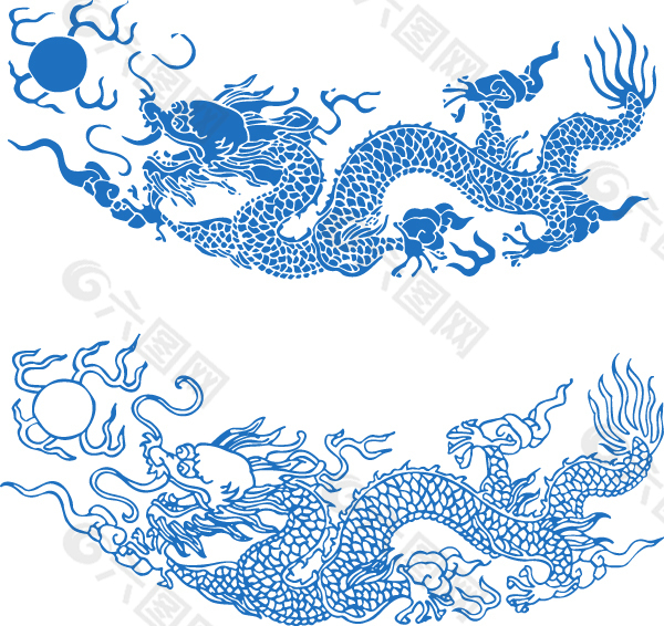 中国传统龙纹图案