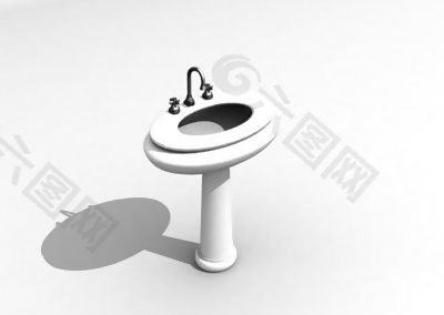 洗手盆卫生间洁具模型素材8