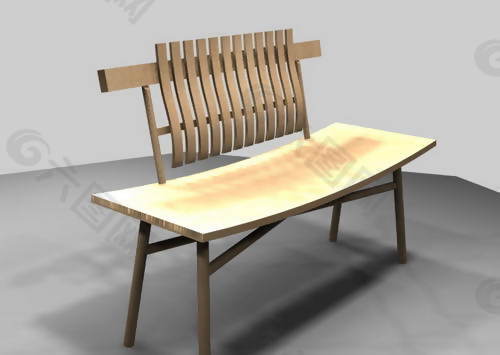 公共座椅3D模型素材13