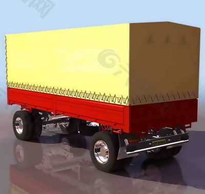 集装箱运输车、卡车、货车等3D模型素材6