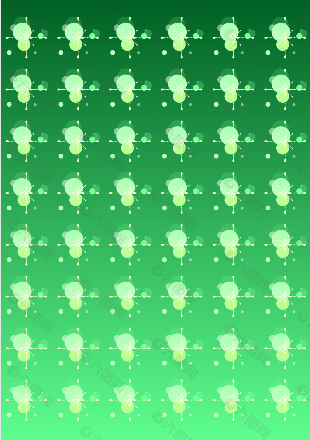 绿色花纹矢量图