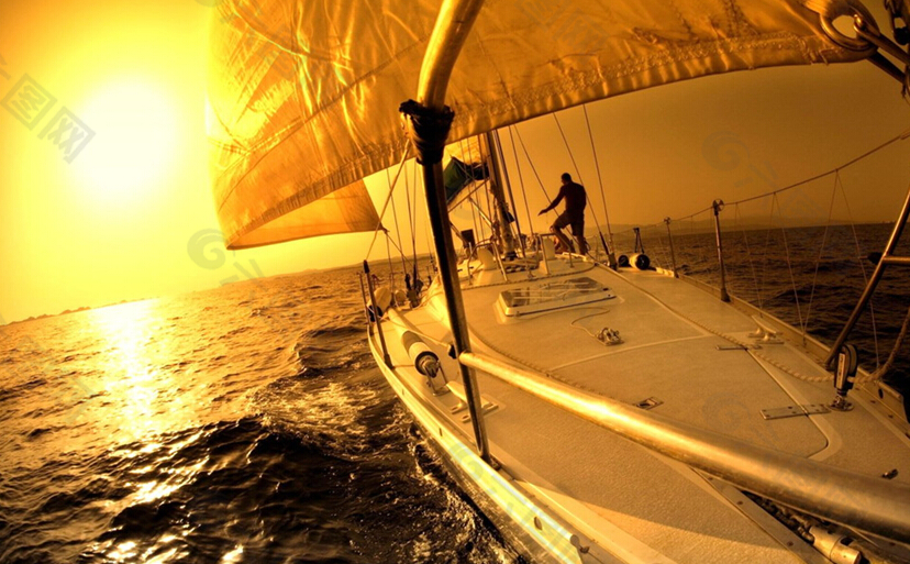 帆船运动幻灯片背景图片