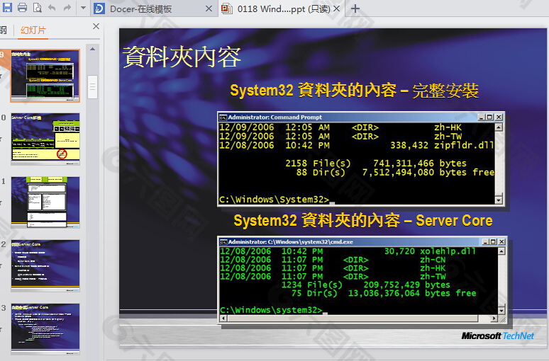 伺服器核心ppt模板