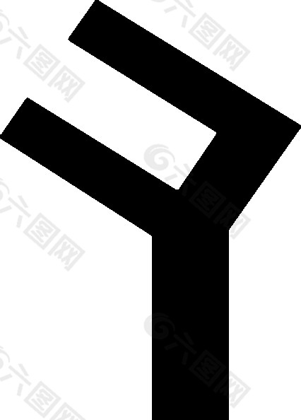 古代突厥语字母K剪贴画