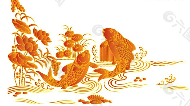 中国传统鲤鱼跳龙门吉祥