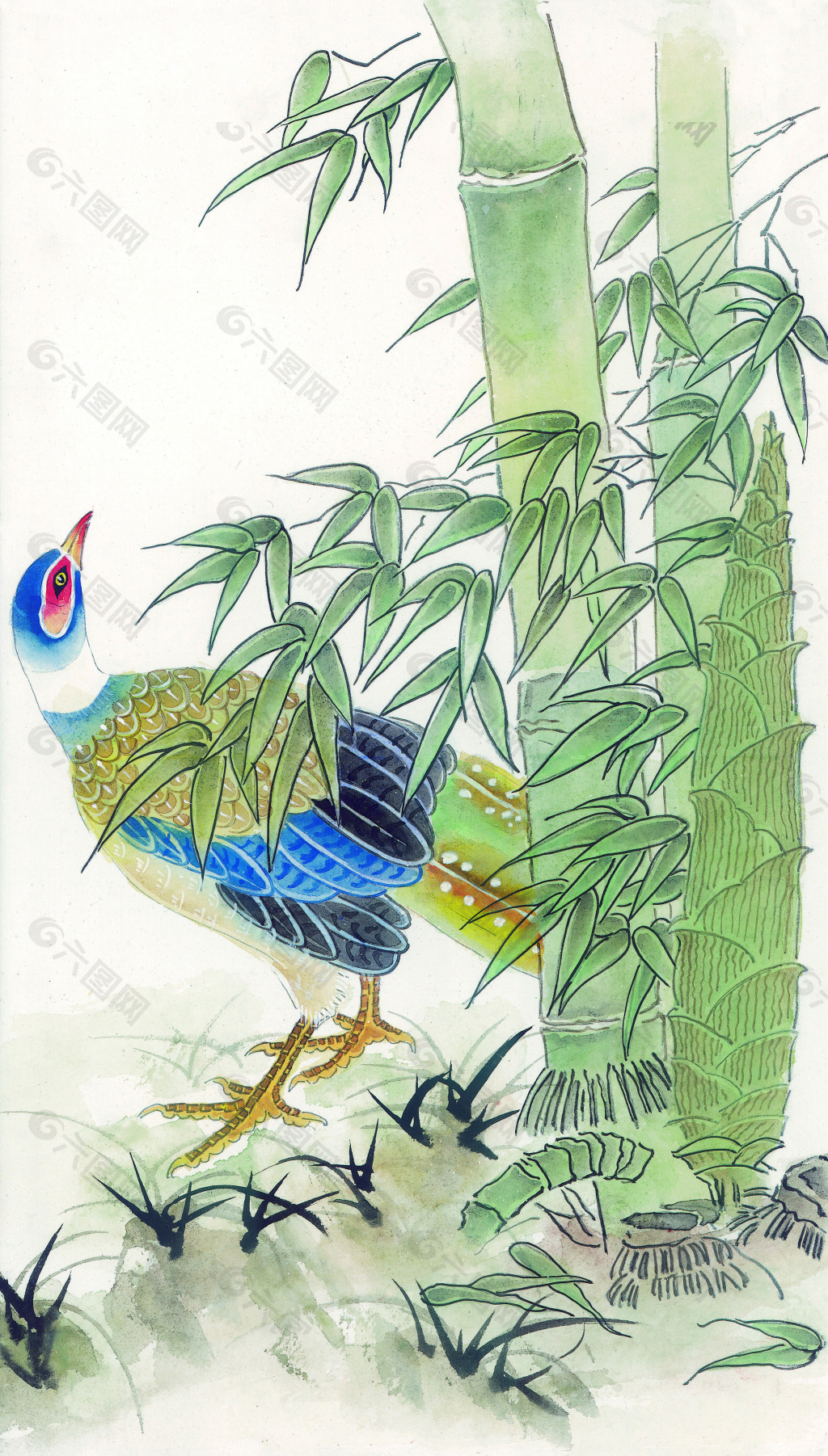 花鸟竹子