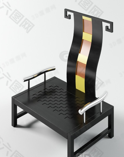 3D高背椅模型