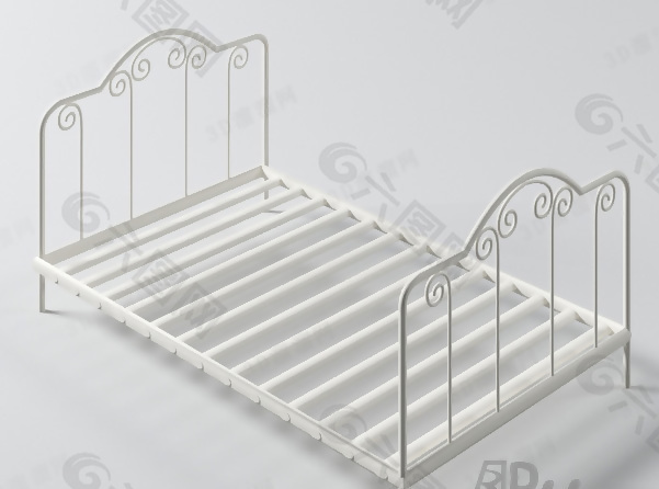 3D铁艺床模型