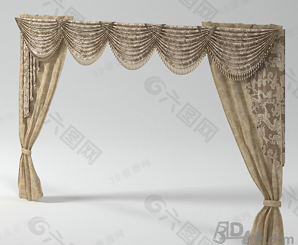3D精美的窗帘模型