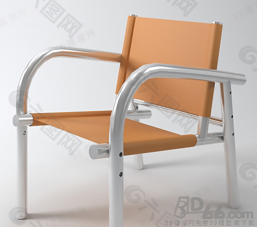 3D四脚椅模型