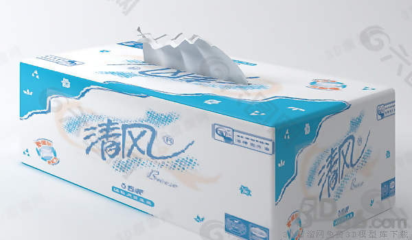 3D纸巾盒模型