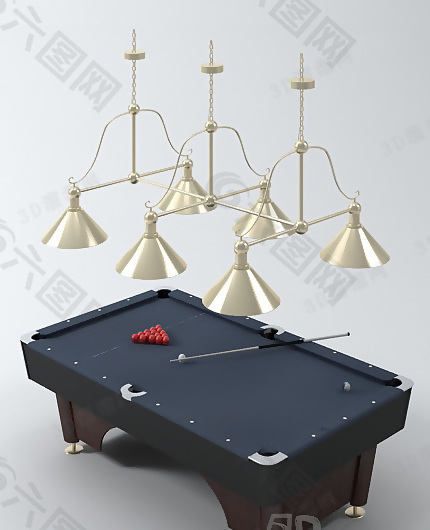3D台球桌子模型
