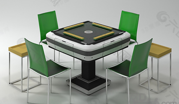 3D麻将桌模型